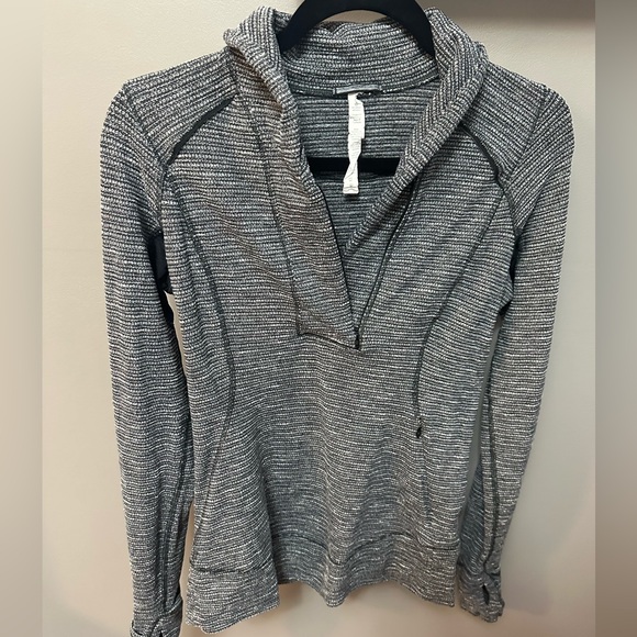 LULULEMON | Women’s Size 6 Think Fast Pullover in Coco Pique Black - Picture 10 of 14